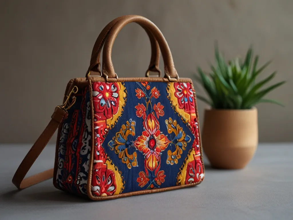 Handgemaakte textiel handtas